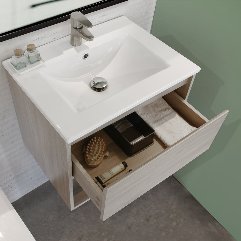 Mueble Vanitorio Zoé Acácia + Cubierta 50x46x50 cm