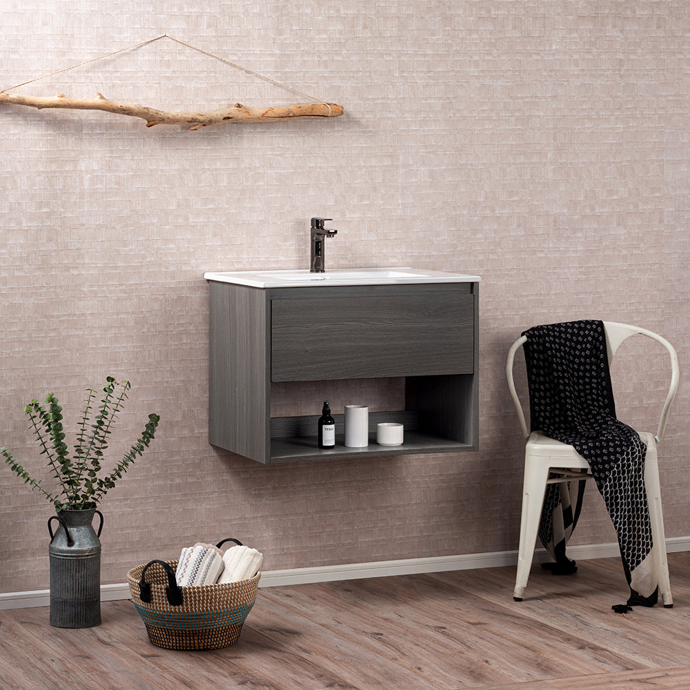 Mueble Vanitorio Zoé Ulmo + Cubierta 100x46x50 cm