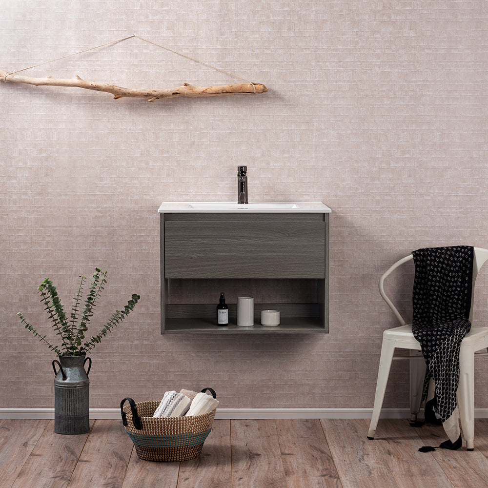 Mueble Vanitorio Zoé Ulmo + Cubierta 70x46x50 cm