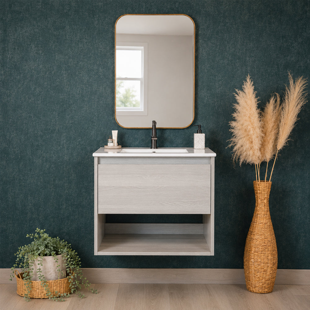 Mueble Vanitorio Zoé Albayalde + Cubierta 150x46x50 cm