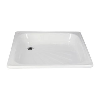 Receptáculo de Acero Esmaltado 80x80x15 cm Atenas Con Desagüe