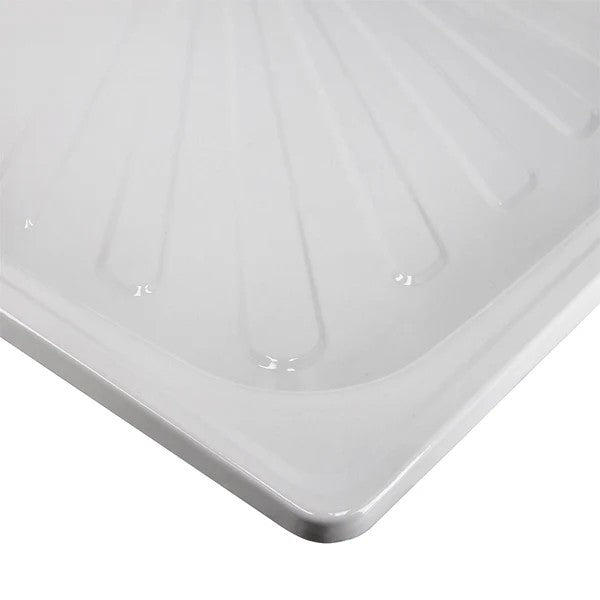 Receptáculo de Acero Esmaltado 80x80x15 cm Atenas Con Desagüe
