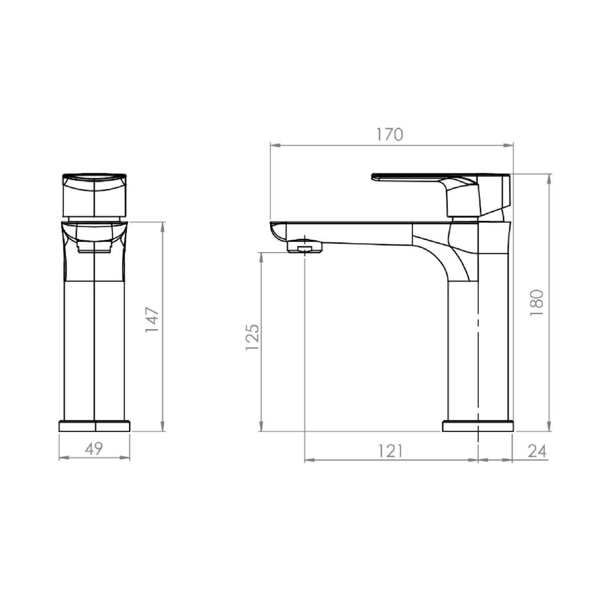 Monomando Lavamanos Alezio Cromo