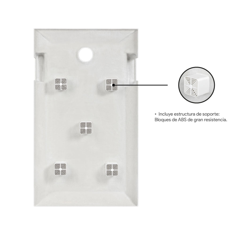 Receptáculo de Ducha Acrílico 80x15 cm Sin Desagüe