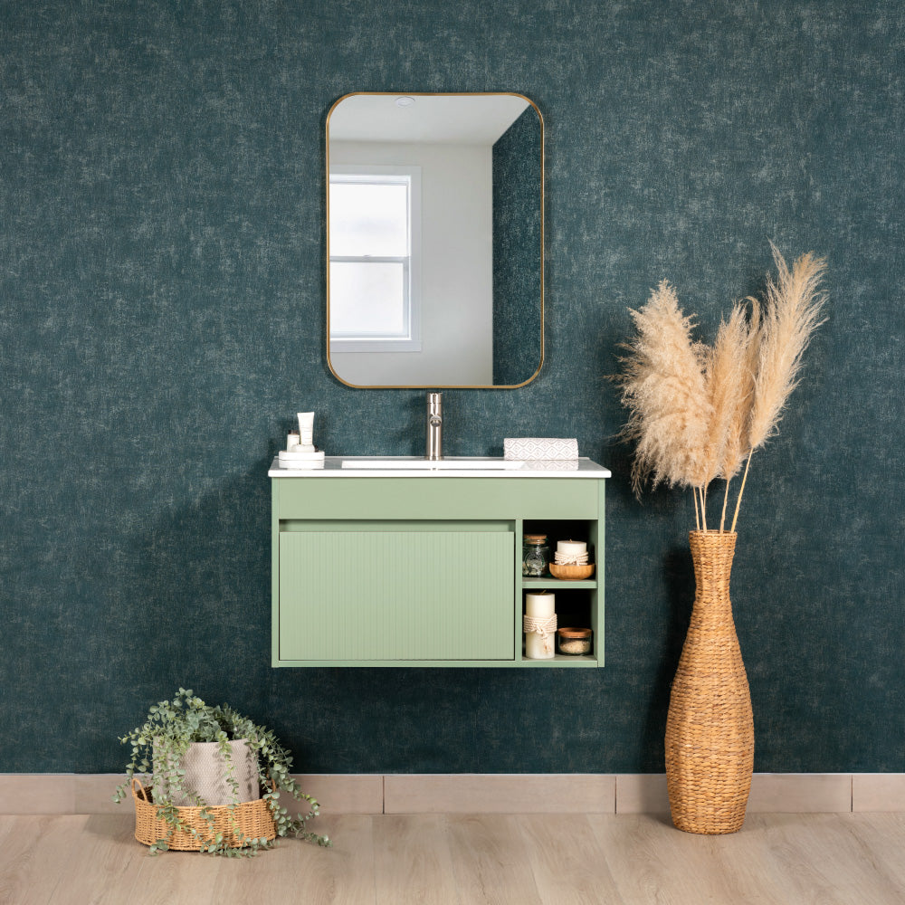 Mueble de Baño Completo Marsella Sage Green Texturado