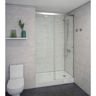 Mampara Corredera Agori 140X185 Ajustable ±1 cm Cromado
