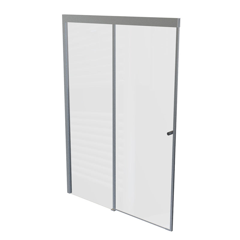 Mampara Corredera 130x185 cm Ajustable ±3 cm Cromado