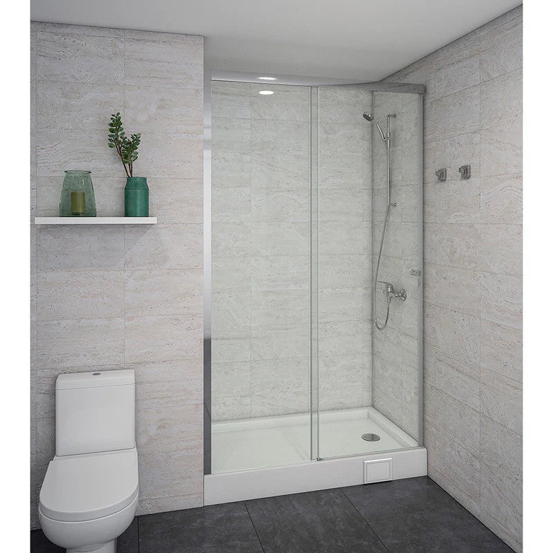 Mampara Corredera 170x185 cm Ajustable ±3 cm Cromado