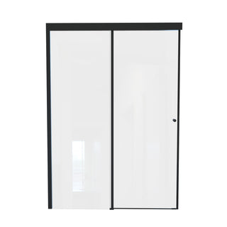 Mampara Corredera Hera 160x185 cm Negro Mate Ajustable ±3 cm