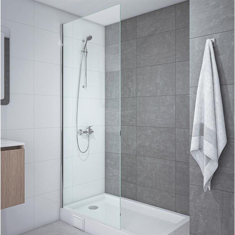 Mampara Fija Altura 185x100 cm Ajustable ±1 cm Cromado
