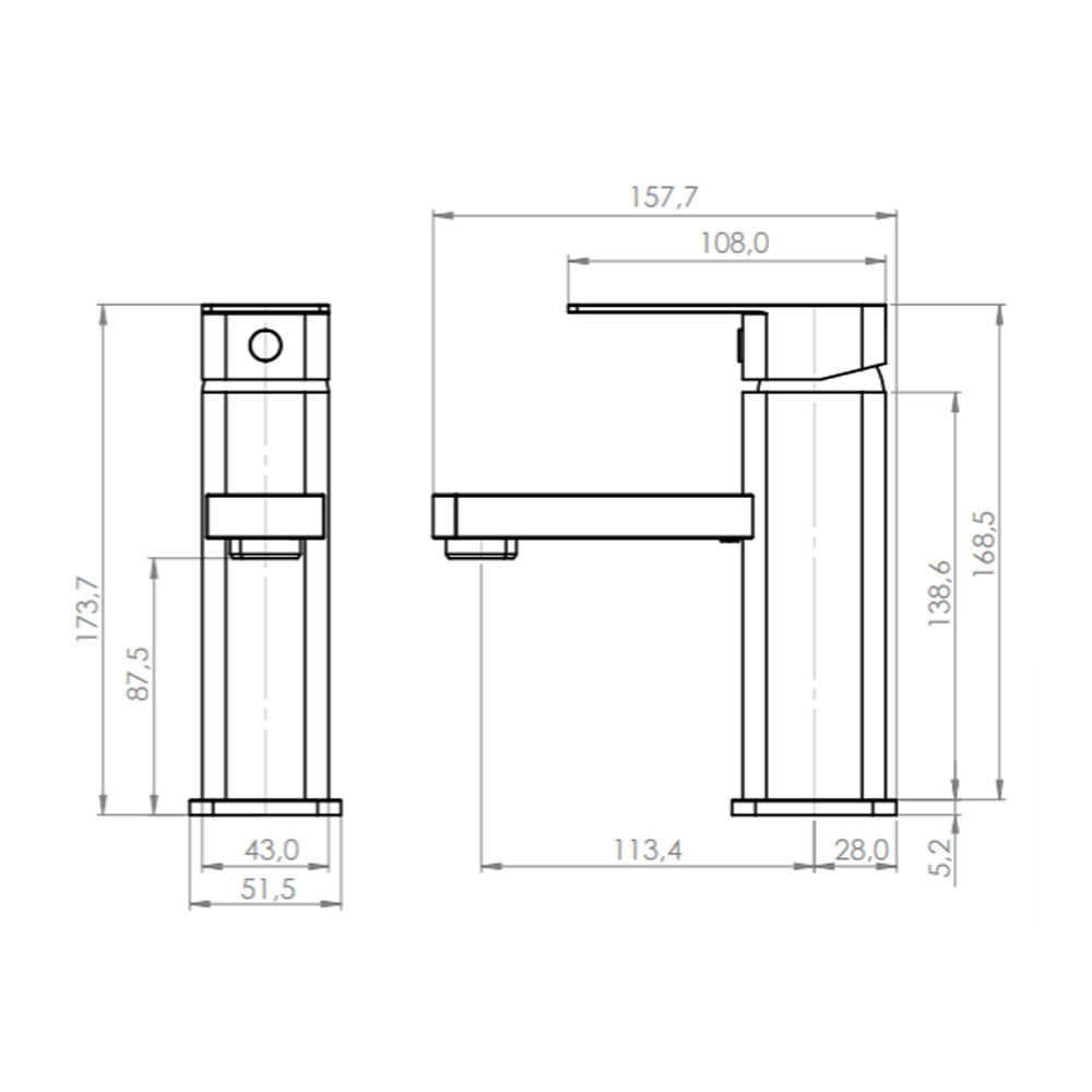 Monomando Lavamanos Legge Cromo