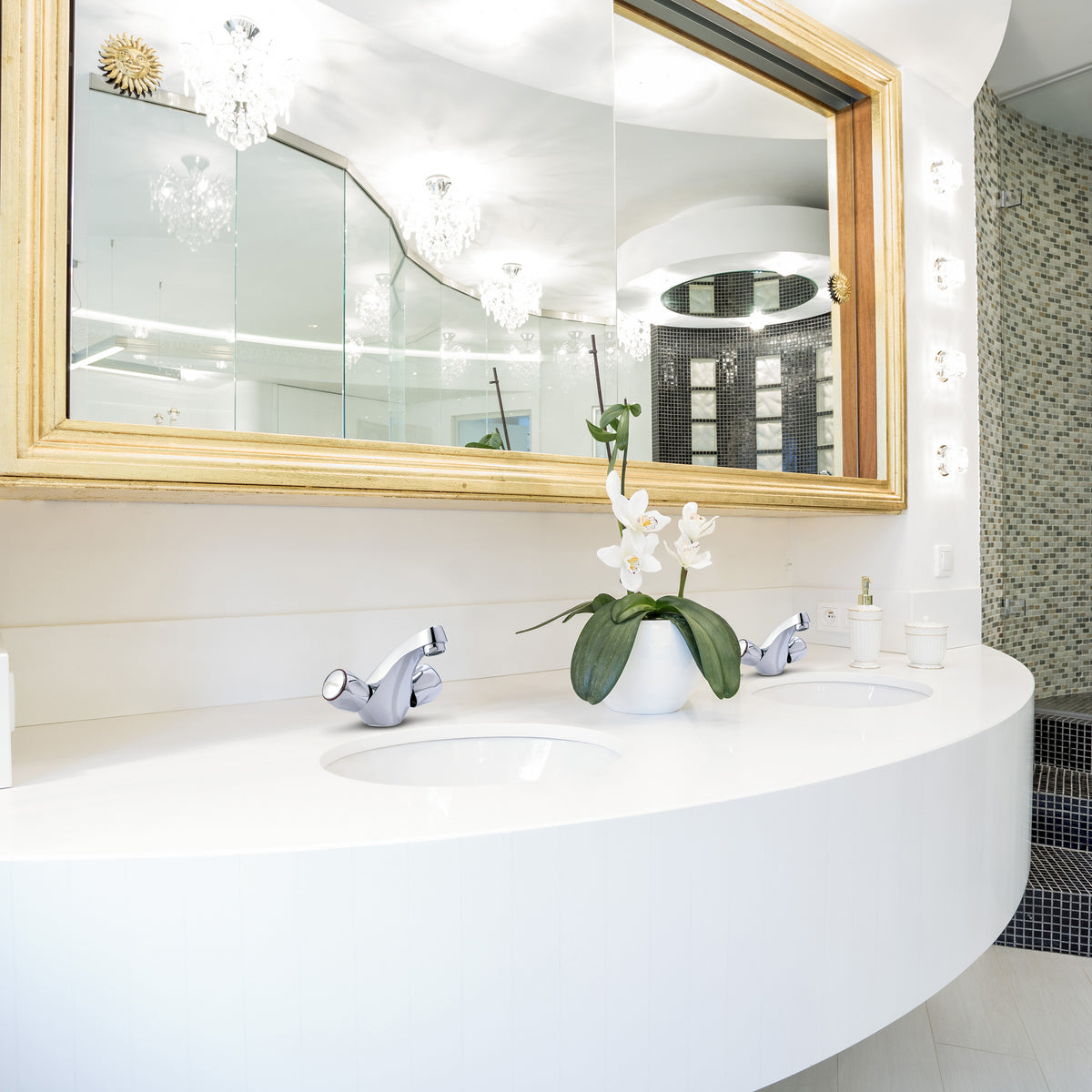 Monoblock Lavamanos Mossini Metal Cromo