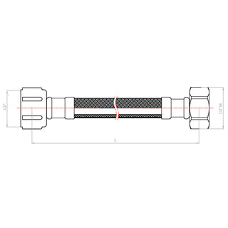 Flexible para Agua Vinilo Hi-Hi 40 cm 1/2x1/2 TF