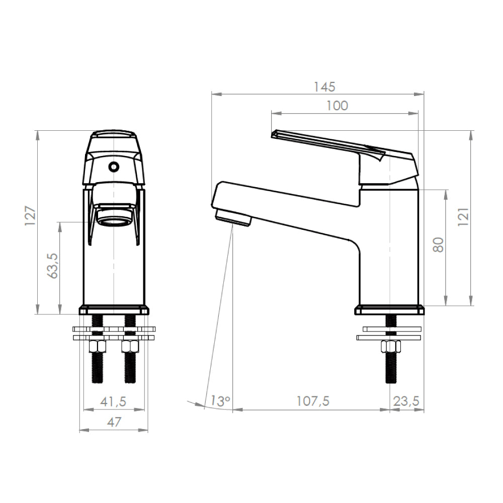 Monomando Lavamanos Módena Cromo