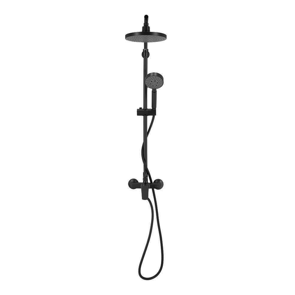 Pack Baño Baeza | Mampara + Receptáculo + Columna Ducha Negro Mate
