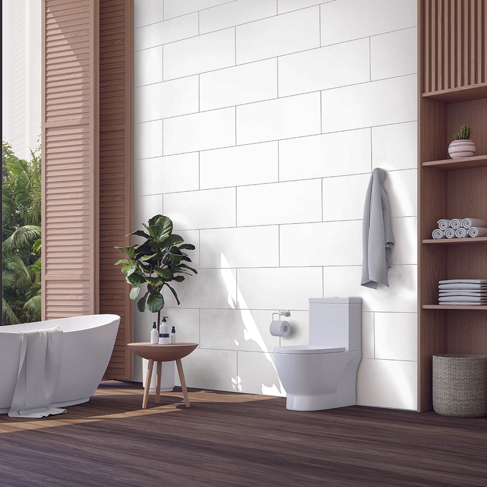 SALDO - T35C6 - WHITE MATE Ceramica Muro Blanco Acet. 30x58 RT