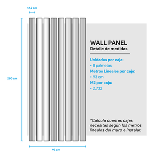 Wall Panel Caramel 280x12.2x1.2 cm
