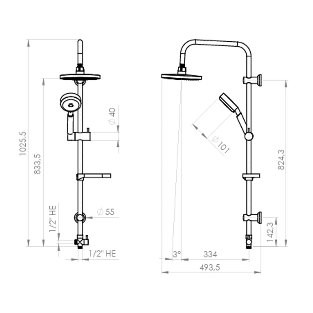 Pack Baño Murcia | Sanitario + Columna Ducha