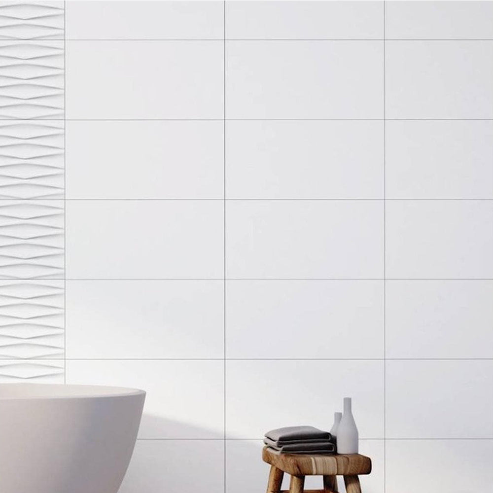 SALDO - T0102 - 25400M SNOW MATE Ceramica Muro Blanco 25x40