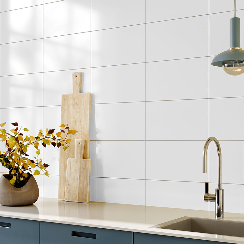 Cerámica Muro - Snow Brillo Blanco 30x45 Rectificado