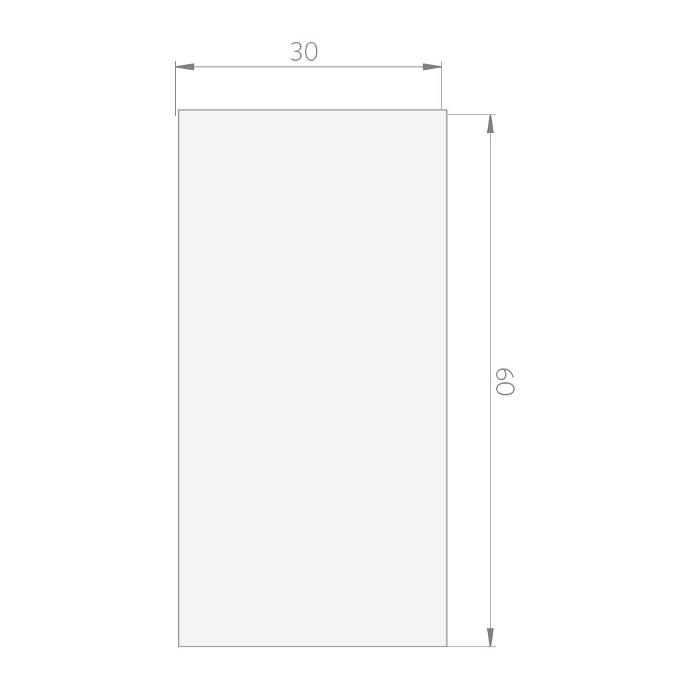 Cerámica Muro - Montes Mate Blanco 30x60 Rectificado