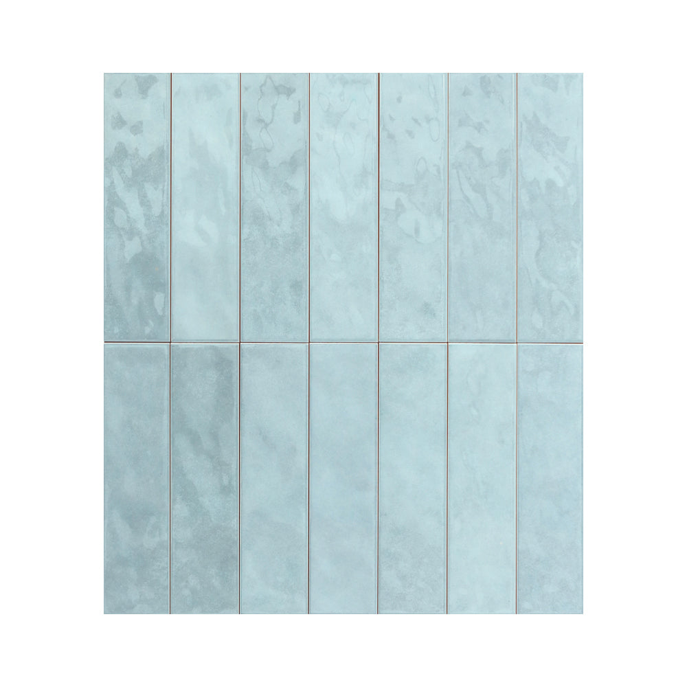 Cerámica  Muro - Brick Soho Sky Brillo  7,5 x 30