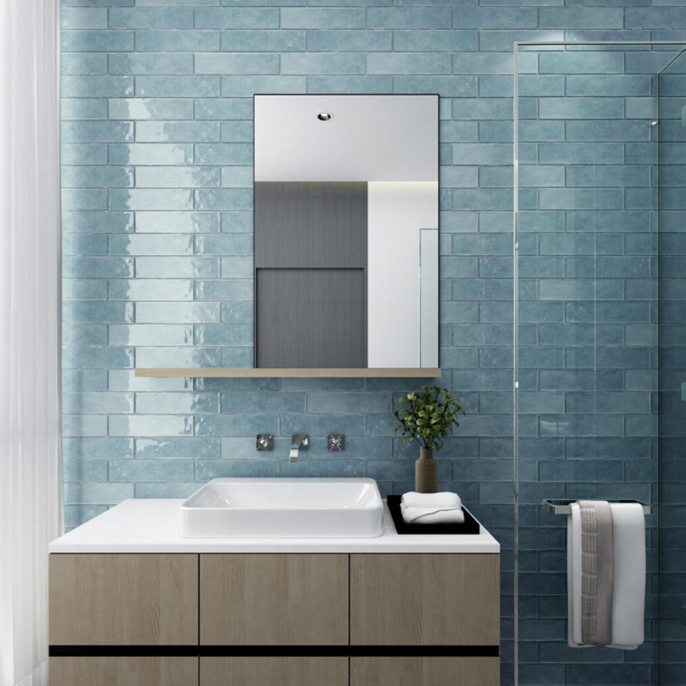 Cerámica  Muro - Brick Soho Sky Brillo  7,5 x 30