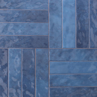 Cerámica  Muro - Brick Soho Blue Brillo  7,5 x 30