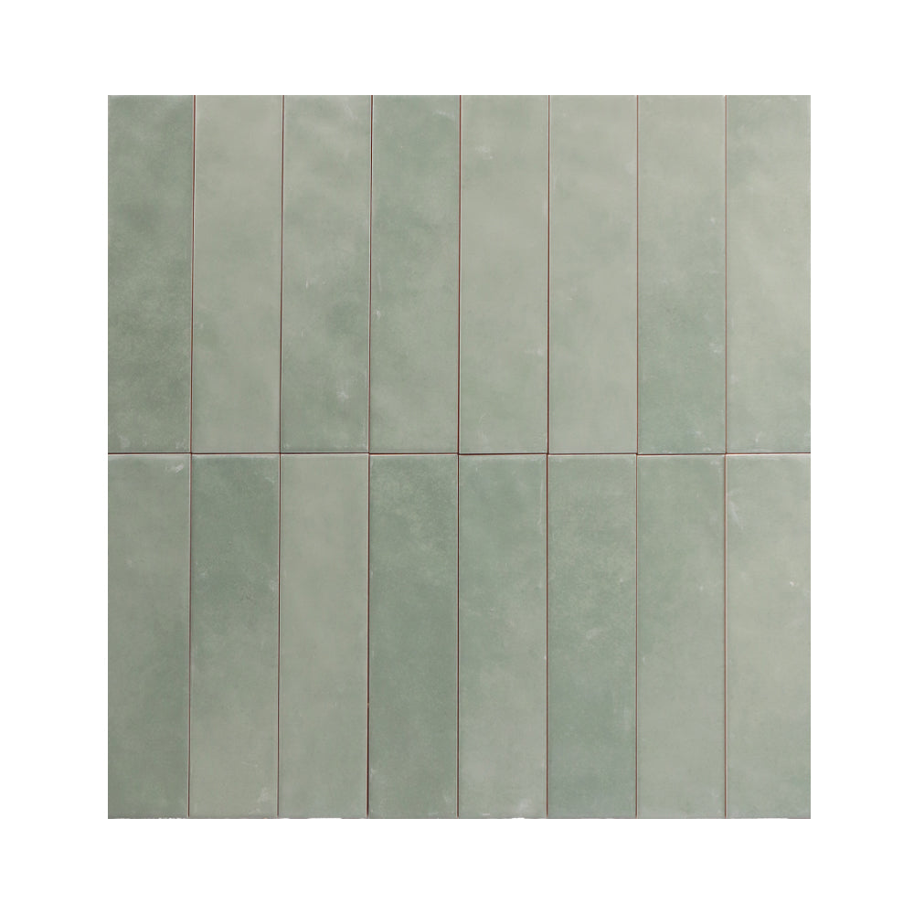 Cerámica  Muro - Brick Soho Green Mate  7,5 x 30