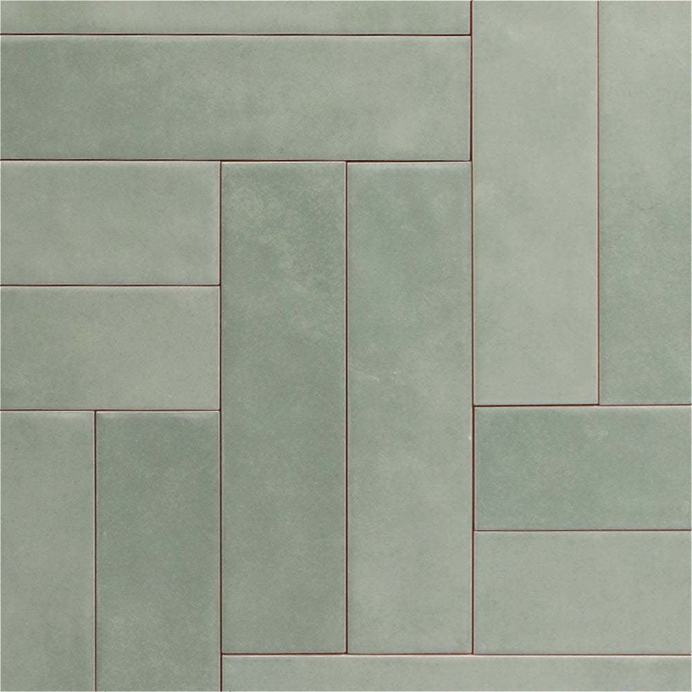 Cerámica  Muro - Brick Soho Green Mate  7,5 x 30