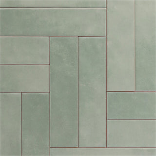Cerámica  Muro - Brick Soho Green Mate  7,5 x 30