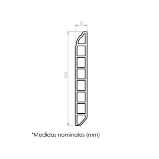 Guardapolvo SPC Nórdico Caramelo 2400x60x12mm