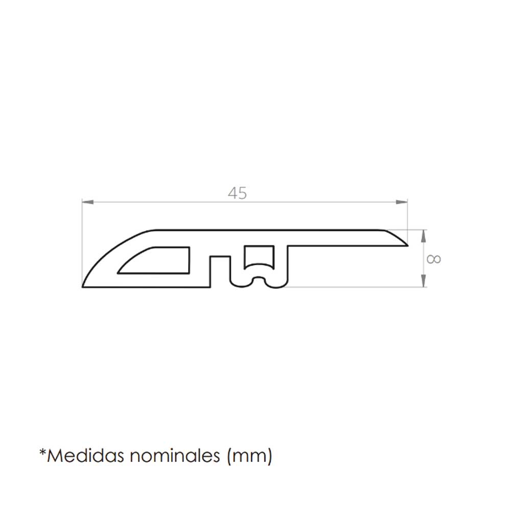 Cubrejunta de Compensacion Escandinavia Latte 2400x45x8mm