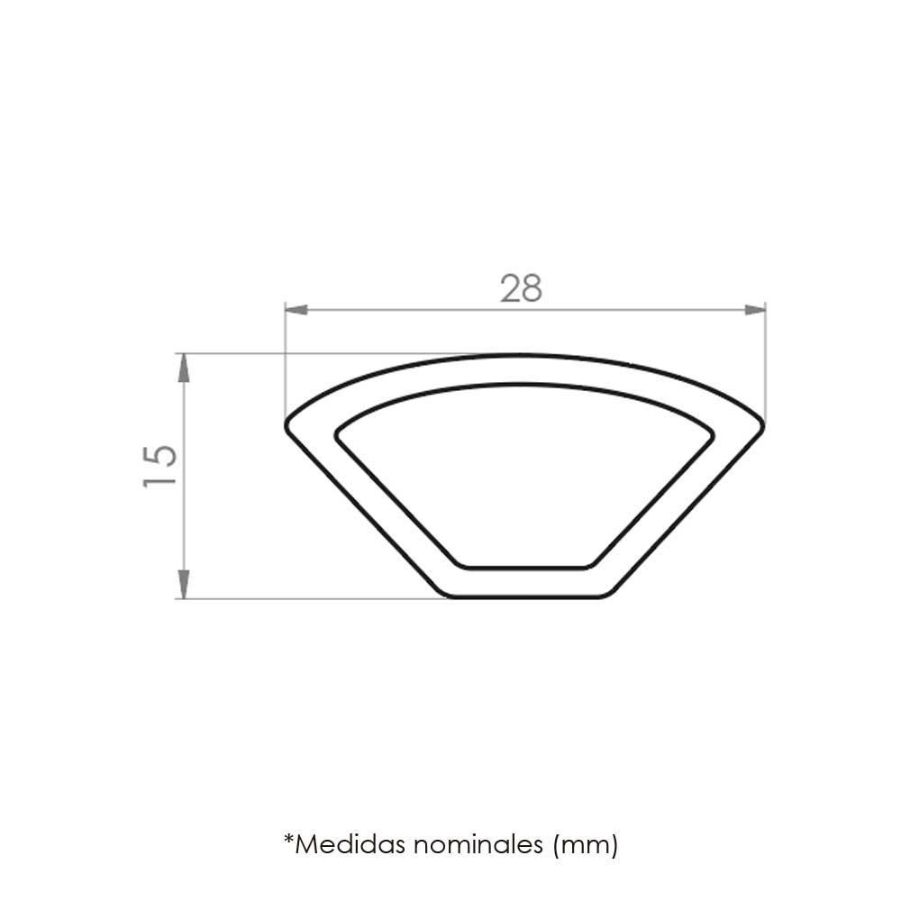 Junquillo SPC Concreto Gris 2400x28x15mm