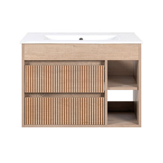 Pack Baño Pontevedra | Mueble Vanitorio Lenga + Sanitario + Grifería + Columna Ducha