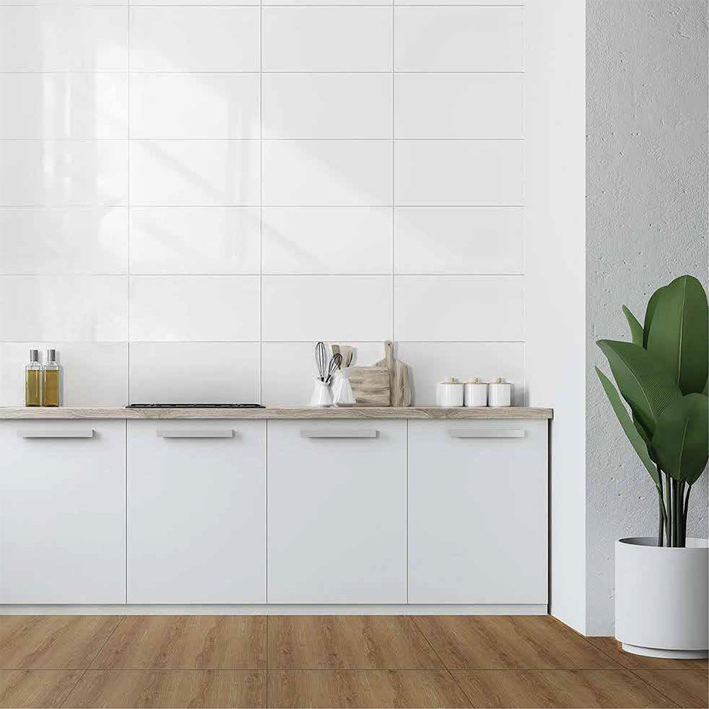 SALDO - T15 - TIMNBLB203 ALPES BRILLO Ceramica Muro Blanco 20x30