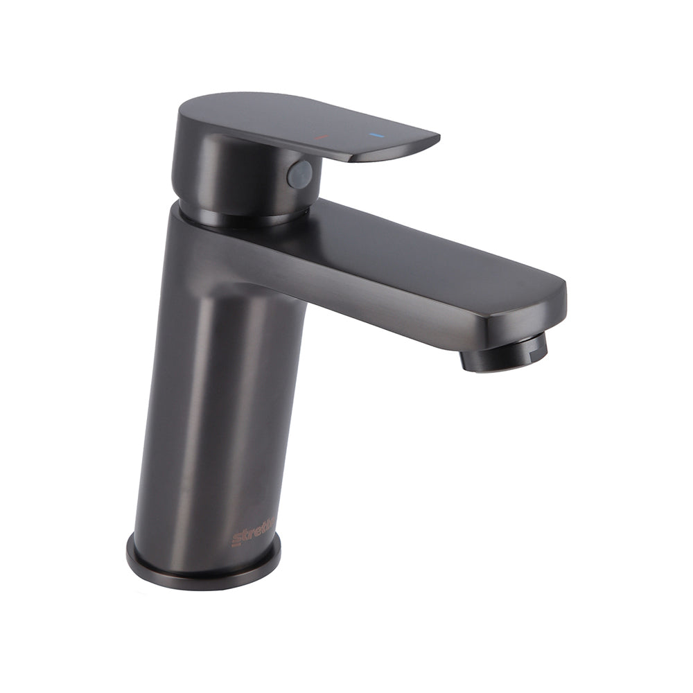 Pack Baño Villena | Mueble Vanitorio Doble Dark Grey + Griferías Lavamanos + Espejo Led