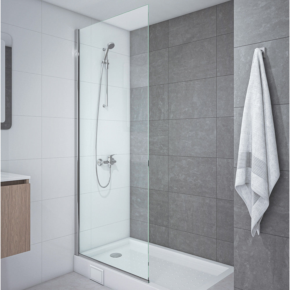 Mampara Fija 185x90 cm Ajustable ±1 cm Cromado