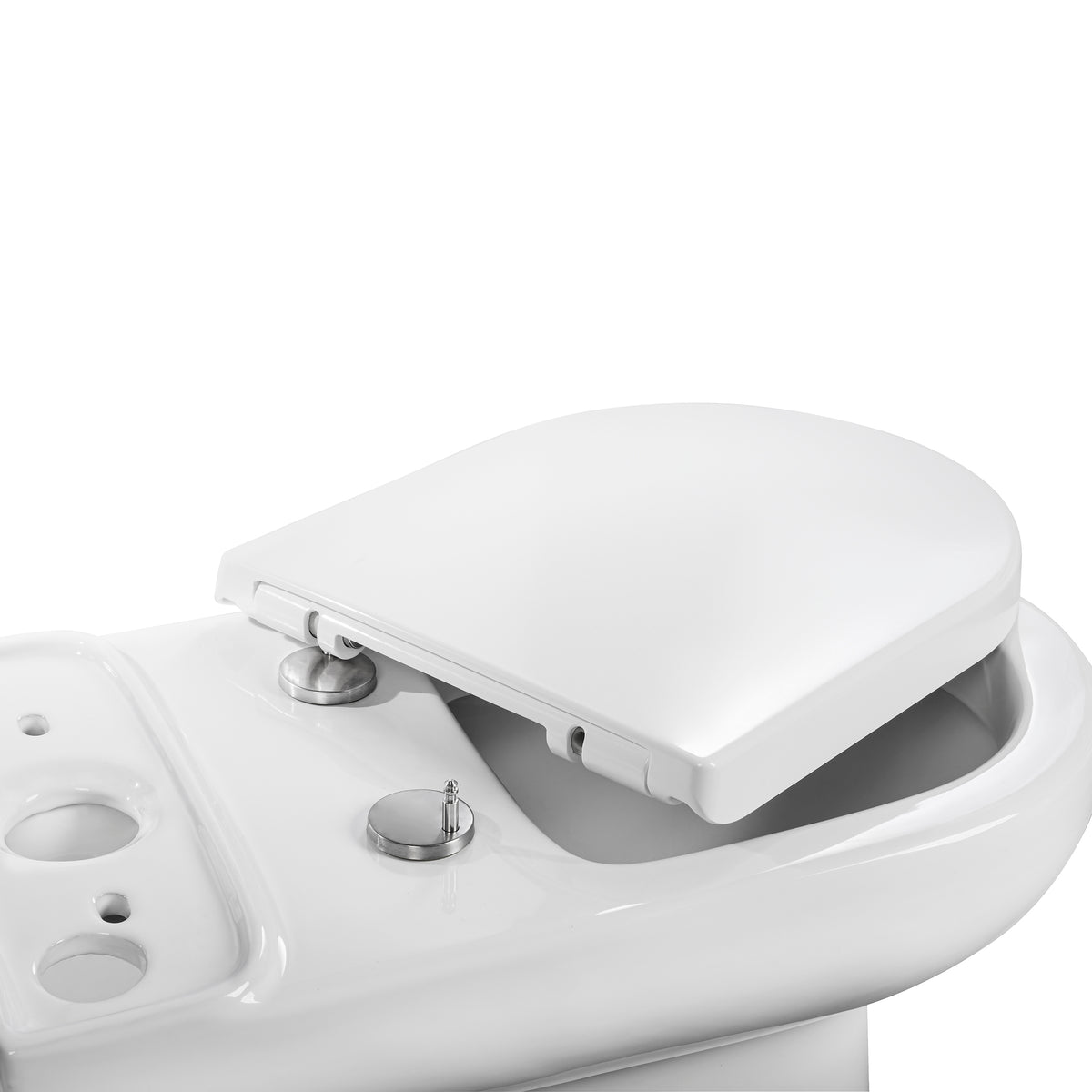 Asiento y Tapa Urea Soft Close para WC Atos visagra Acero Inox.