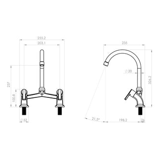 Combinación Lavaplatos 8" Bogen Cromo
