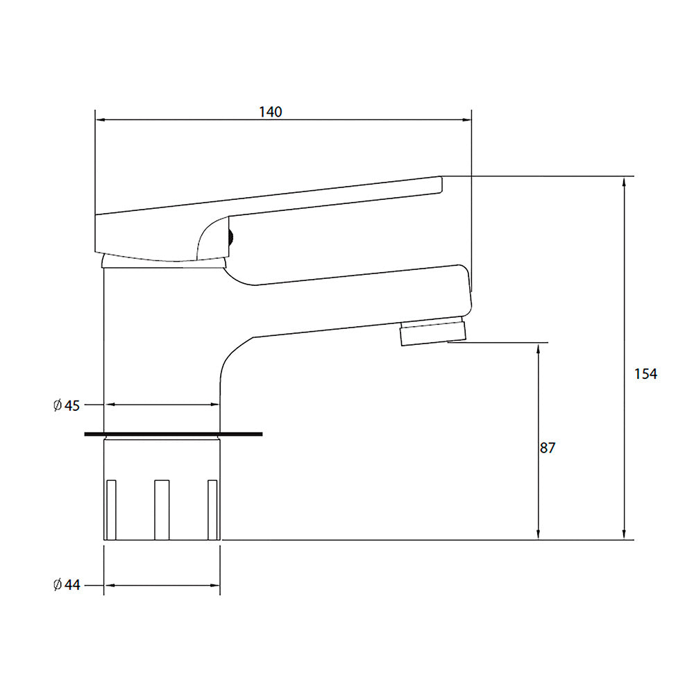 Monomando Lavamanos Memphis Cromo