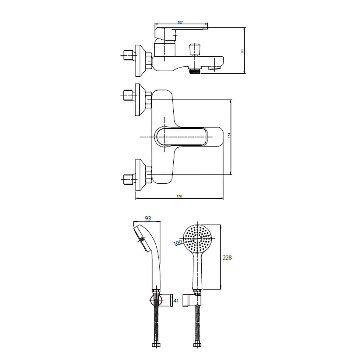 Monomando Tina Ducha Marsella Cobre Láscar