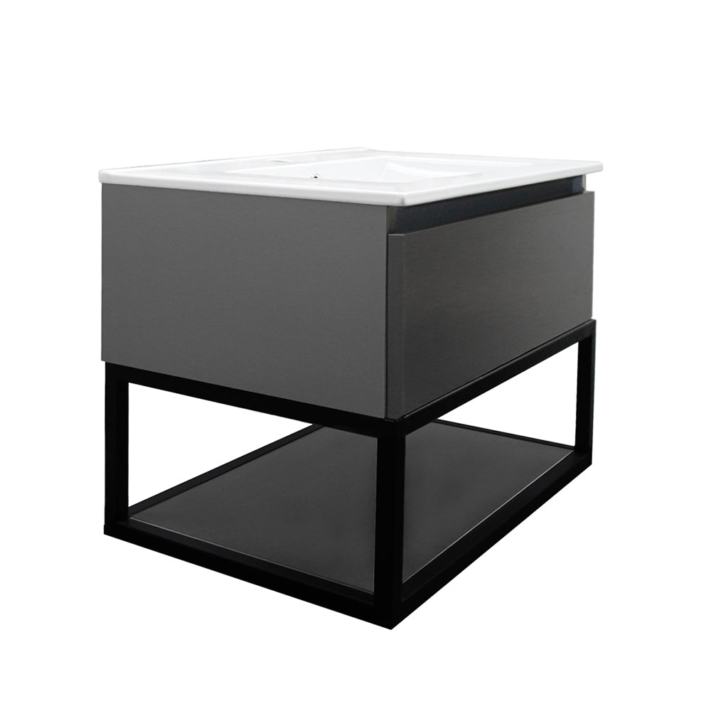 Mueble Vanitorio Méle Gris Grafito + Cubierta 70x46x50 cm
