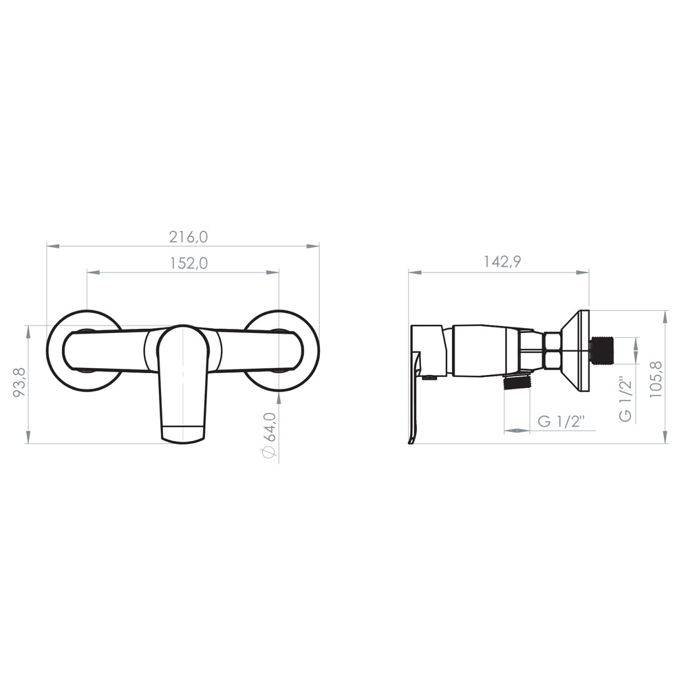 Monomando Ducha Giorgio Cromo
