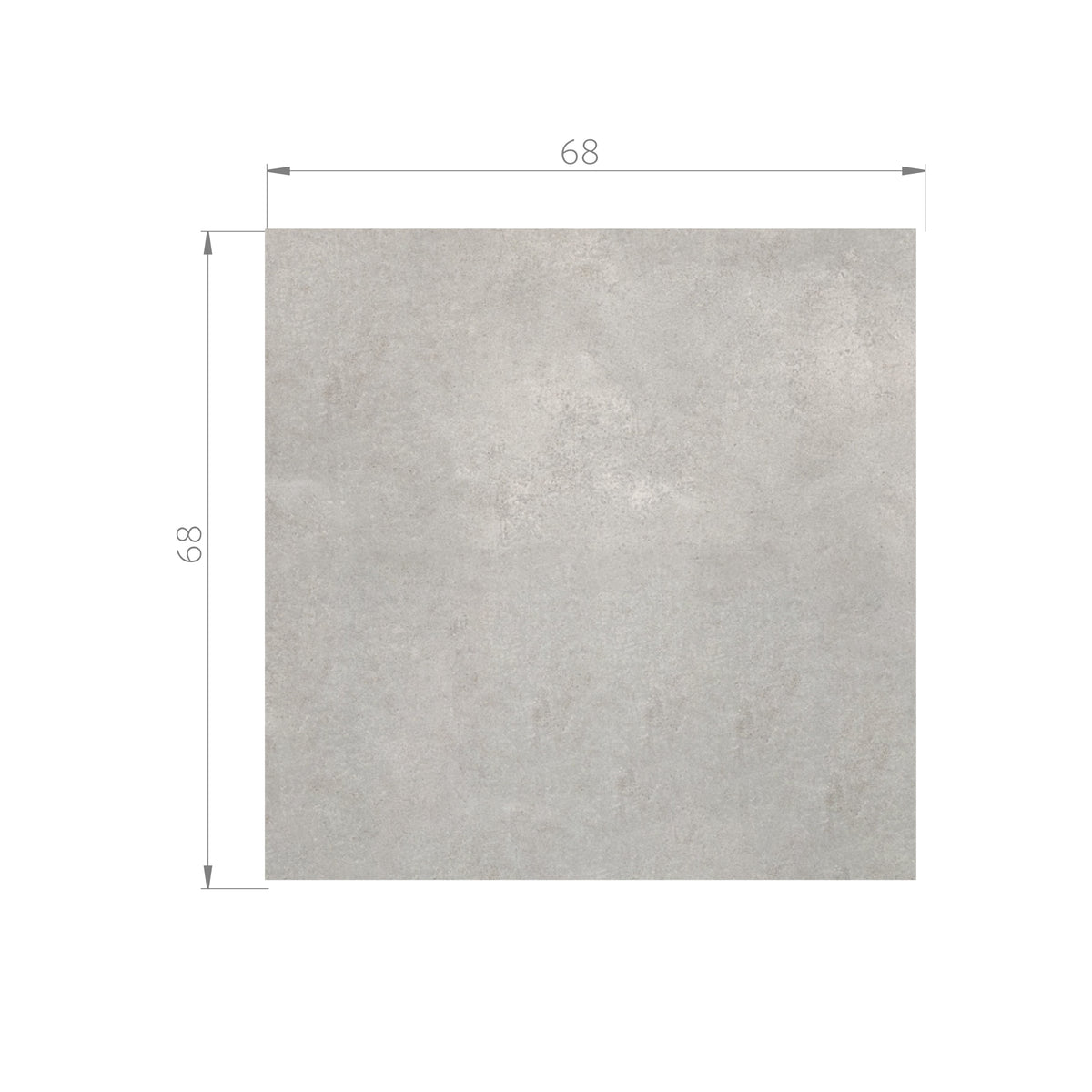 Cerámica Concret Gray Mate 68x68 Rectificado