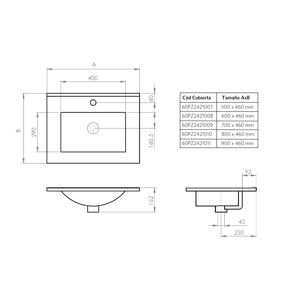 Mueble de Baño Completo Amélie Acácia