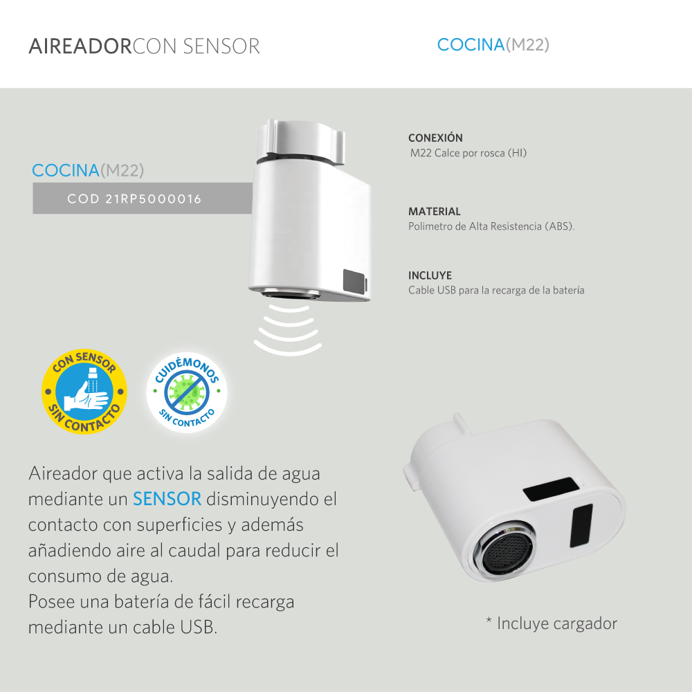 Aireador con sensor para cocina