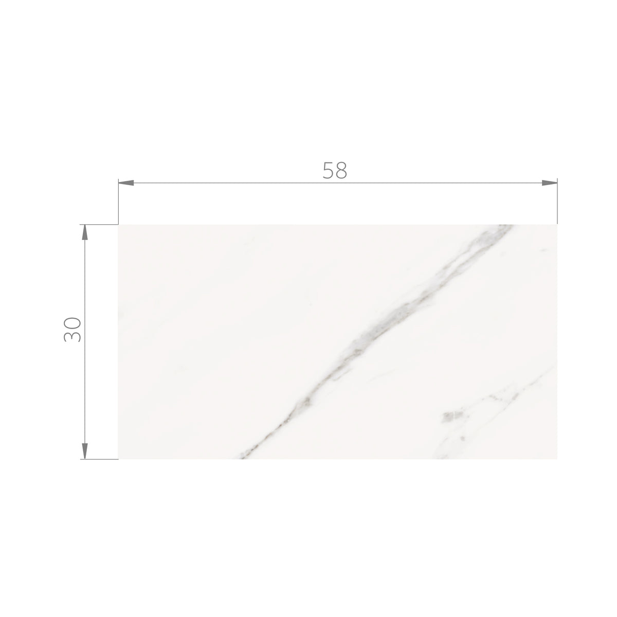 Cerámica Piso/Muro - Doha White Mate Mate 30x58 Rectificado