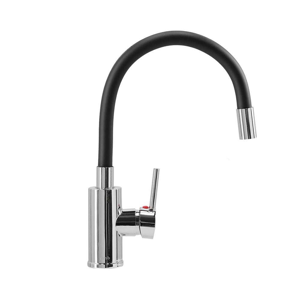 Monomando Lavaplatos Oregon Flex Cromo/Negro Mate