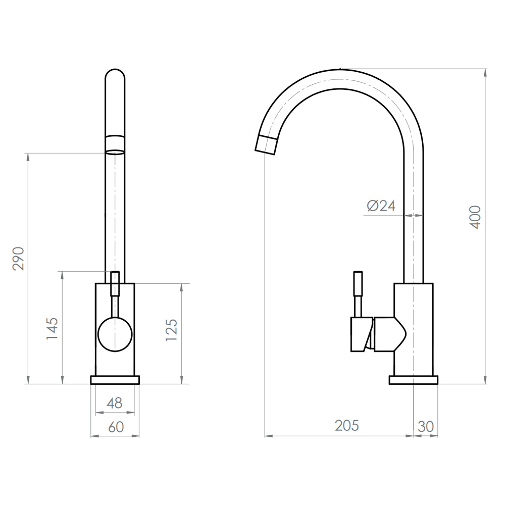 Monomando Lavaplatos Touch Inox Satinado